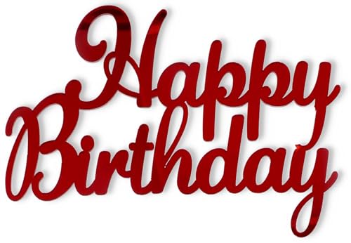 Side Topper Happy Birthday Rot von Graziano