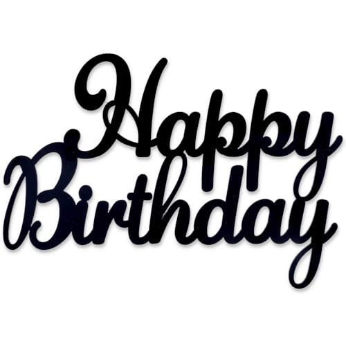 Side Topper Happy Birthday Schwarz von Graziano
