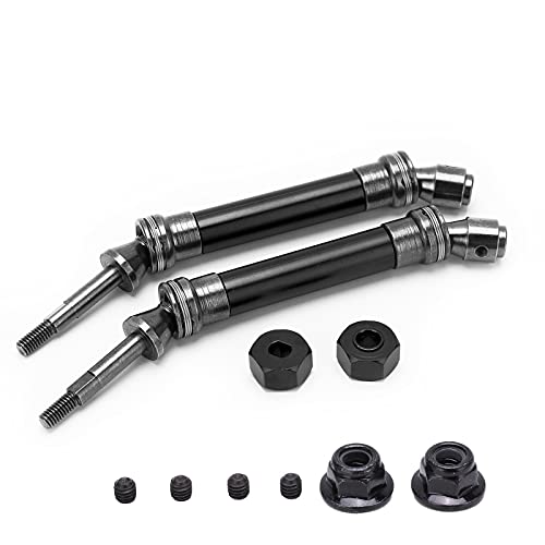 CVD -Stahl -Heckantriebswellbaugruppe, Aktualisierung Hochfestigkeit Teile für Traxxas Slash Rustler VXL 4x4 4WD 1/10 RC -Auto (Schwarz) von Grcfumo