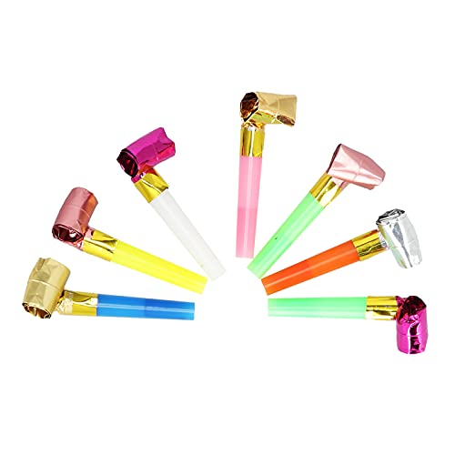 GRCFUMO 100PCS Partygebläse, Multicolor -Streifen -Party -Noisemaker, farbenfrohe Geburtstagsblashörner und Pfeife für Geburtstag Neujahrs -Accessoire -Requisiten GRCFUMO 100PCS Partygebläse, Multicolor -Streifen -Party -Noisemaker, farbenfrohe Geburtstagsblashörner und Pfeife für Geburtstag Neujahrs -Accessoire -Requisiten von Grcfumo