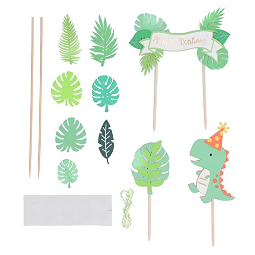 GRCFUMO 4 Set Dinosaurierkuchen -Toper, grüne Dinosaurier Palmblattdekor, tropischer Ambiente Cupcake Picks Dino -Kuchen -Dekorationen für Geburtstagsfeier GRCFUMO 4 Set Dinosaurierkuchen -Toper, grüne Dinosaurier Palmblattdekor, tropischer Ambiente Cupcake Picks Dino -Kuchen -Dekorationen für Geburtstagsfeier von Grcfumo