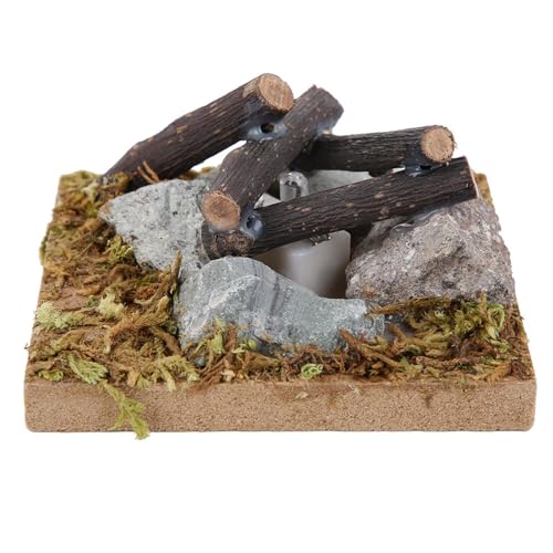 GRCFUMO Dollhouse Bonfire Model, Miniaturgartenszene Bonfire, Holzsimulation Bonfire Model Spielzeug für Dollhouse Dekorationen von Grcfumo