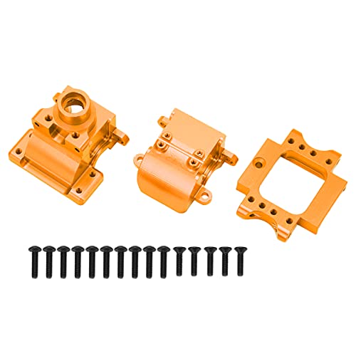 Grcfumo 1 PC -Getriebe, RC -Getriebekoffer -Upgrades, Aluminiumlegierung RC -Upgrades Teile mit Schrauben für HSP 94122 94177 94188 1 10 RC -Auto -Upgrade (Orange) von Grcfumo