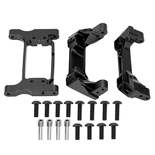 Grcfumo 1 PC RC -Stoßfänger, Metall -Vorder- und hintere Stoßstange, Set Metall vordere und hintere Stoßstangen Aluminiumlegierung für Traxxas für 4 RC -Crawler -Auto mit (Black) von Grcfumo