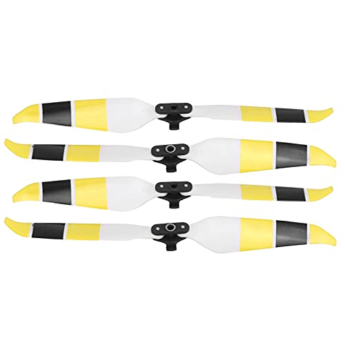 Grcfumo 2 Paar Bunte Propeller, Drone Low Noise Propeller Propeller, Kompakt Quadcopter Ersatzteile Propeller Klingen für Air 2 Air 2S Zubehör (Gelb Schwarz) von Grcfumo