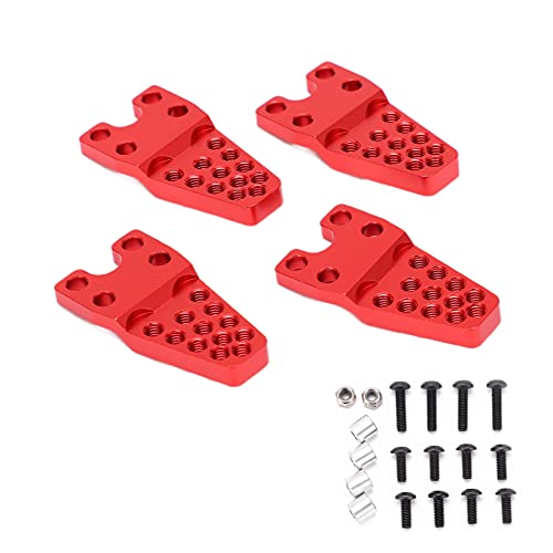 Grcfumo 4 -PCS RC -Mount, RC -Auto -Stoßdämpfer -Halterung, RC -Mount Aluminiumlegierung Haltbares, stabiles Austauschabstellungszubehör für 1 10 1 8 Simulationskletternauto (Rot) von Grcfumo