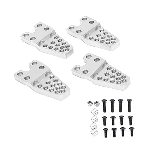 Grcfumo 4 -PCS RC -Mount, RC -Auto -Stoßdämpfer -Halterung, RC -Mount Aluminiumlegierung Haltbares, stabiles Austauschabstellungszubehör für 1 10 1 8 Simulationskletternauto (Silber) von Grcfumo