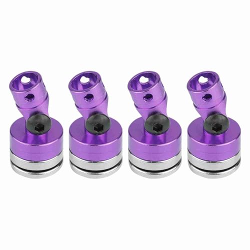 Grcfumo 4 Pcs Invisible Body Post Mount, Formless Body Post Mount, Aluminum Body Post Mount for SCX10 4WD 1:10 Electric RC Car (Purple) von Grcfumo