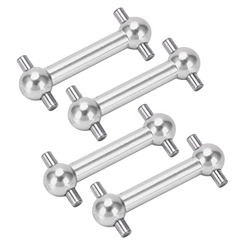 Grcfumo 4 Stcs Hundeknochenwelle, Metallantriebswellenhund Bone Dogbone, Aluminiumlegierung Hundeknochenantriebswelle für TT01 TT02 RC -Auto -Upgrade -Teile (Silber) von Grcfumo
