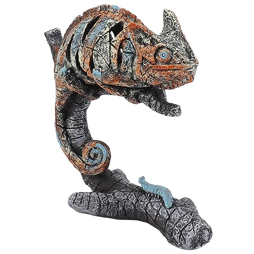 Grcfumo Exquisite Hohle Chamäleon-Ornament, handgefertigte Gartenstatue Chamäleon, Wildtier-Figur-Ornament für Heim-Desktop-Dekoration Grcfumo Exquisite Hohle Chamäleon-Ornament, handgefertigte Gartenstatue Chamäleon, Wildtier-Figur-Ornament für Heim-Desktop-Dekoration von Grcfumo