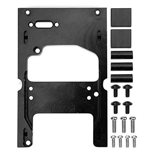 Grcfumo Steering Engine Fixing Base, Aluminium Alloy Servo Fixed Base, Steering Engine Servo Fixing Base Mount Bracket for Series C14 C14K C24 C24K C34 C34K (Black) von Grcfumo