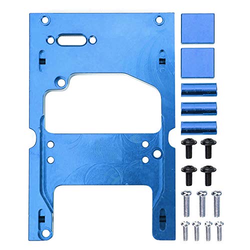 Grcfumo Steering Engine Fixing Base, Aluminium Alloy Servo Fixed Base, Steering Engine Servo Fixing Base Mount Bracket for Series C14 C14K C24 C24K C34 C34K (Blue) von Grcfumo