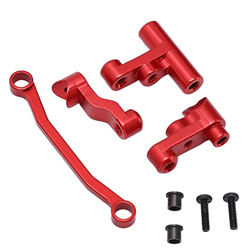 RC -Lenkungsbaugruppe, Aluminiumlegierung RC -Lenkungsteilersatz, RC -Auto -Upgrade -Teile für Traxxas Latrax Teton 1/18 (Rot) von Grcfumo
