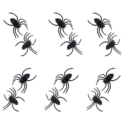 Greabuy 12x Übergroße Halloween Spinnen Requisiten PVC Tierfigur Spukzimmer Zubehör für Angst Praktische Witz Requisiten Realistische Spinnen für Halloween Greabuy 12x Übergroße Halloween Spinnen Requisiten PVC Tierfigur Spukzimmer Zubehör für Angst Praktische Witz Requisiten Realistische Spinnen für Halloween von Greabuy