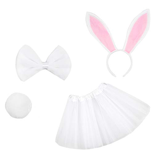 Greabuy 4-teiliges Cosplay-Kostüm-Set für Kinder, Rock, Ohren, Stirnband, Fliege, Schwanz Greabuy 4-teiliges Cosplay-Kostüm-Set für Kinder, Rock, Ohren, Stirnband, Fliege, Schwanz von Greabuy