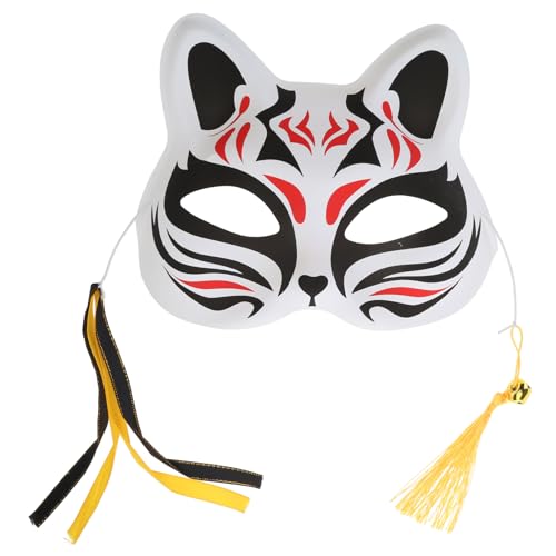 Greabuy Anime Foxes Handbemalter japanischer Halbgesichts-Festivalball Kitsune Greabuy Anime Foxes Handbemalter japanischer Halbgesichts-Festivalball Kitsune von Greabuy