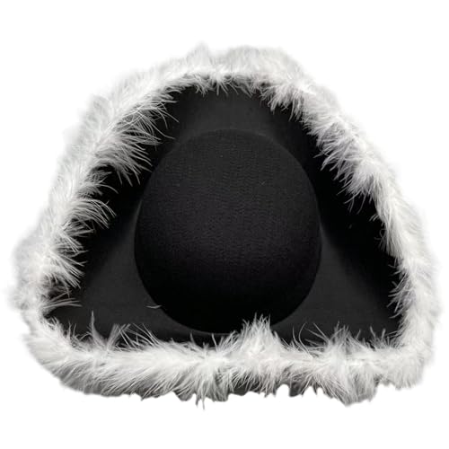 Greabuy Auffälliger dreieckiger Hut mit Krempe, für Cosplay, Piratenhut, Theateraufführungen, Partys, Fotoshootings Greabuy Auffälliger dreieckiger Hut mit Krempe, für Cosplay, Piratenhut, Theateraufführungen, Partys, Fotoshootings von Greabuy