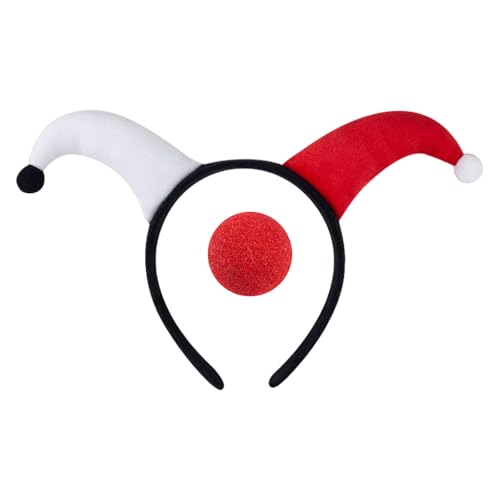 Greabuy Clown Stirnband und Nase Set Lustiges Kostüm Zubehör Aufführungen Cosplay Kopfbedeckung für Halloween und Party Greabuy Clown Stirnband und Nase Set Lustiges Kostüm Zubehör Aufführungen Cosplay Kopfbedeckung für Halloween und Party von Greabuy