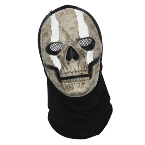 Greabuy Detailliertes Horror-Gesichtsbedeckung, leichtes Polyestergewebe, Kostüm für Halloween, Rollenspiele, Event, hautfreundlich, gruseliges Kostüm-Zubehör Greabuy Detailliertes Horror-Gesichtsbedeckung, leichtes Polyestergewebe, Kostüm für Halloween, Rollenspiele, Event, hautfreundlich, gruseliges Kostüm-Zubehör von Greabuy