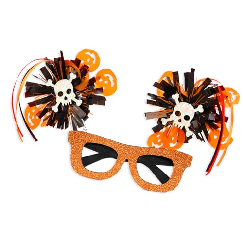 Greabuy Festliche Brille Halloween Glitzer Brille Foto Requisiten für Teenager Erwachsene Schädel Frühling für Party Feier Halloween Party Greabuy Festliche Brille Halloween Glitzer Brille Foto Requisiten für Teenager Erwachsene Schädel Frühling für Party Feier Halloween Party von Greabuy