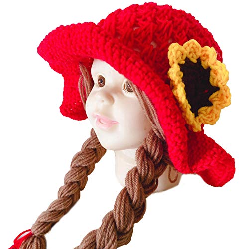 Greabuy Häkelblumenkostüm, lustige Partyhüte mit Perücken, warme Ohrenklappe, Osterdekoration, Wintermütze Greabuy Häkelblumenkostüm, lustige Partyhüte mit Perücken, warme Ohrenklappe, Osterdekoration, Wintermütze von Greabuy