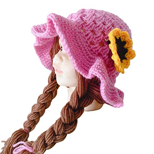 Greabuy Häkelblumenkostüm, lustige Partyhüte mit Perücken, warme Ohrenklappe, Osterdekoration, Wintermütze Greabuy Häkelblumenkostüm, lustige Partyhüte mit Perücken, warme Ohrenklappe, Osterdekoration, Wintermütze von Greabuy