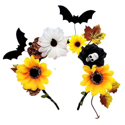 Greabuy Halloween-Stirnbänder mit Spinnen, Fledermaus, Haarschmuck für Damen, Kinderkostüm von Greabuy
