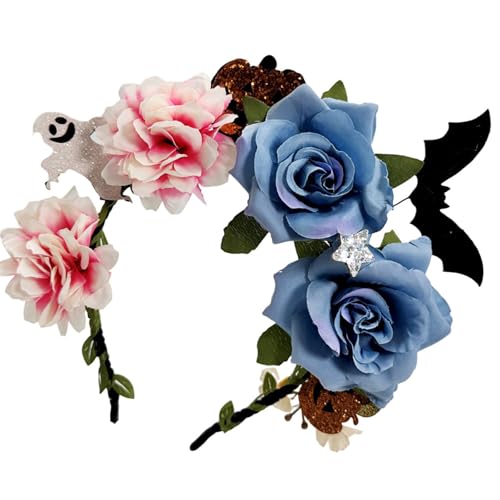 Greabuy Halloween-Stirnbänder mit Spinnen, Fledermaus, Haarschmuck für Damen, Kinderkostüm von Greabuy