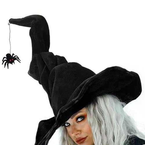 Greabuy Hexenhut für Damen, Zaubererhut, Cosplay, Party, Kopfbedeckung, Halloween-Kostüm, Karneval, Party, spitz, mit Perlenkette, Halloween-Hexenhut Greabuy Hexenhut für Damen, Zaubererhut, Cosplay, Party, Kopfbedeckung, Halloween-Kostüm, Karneval, Party, spitz, mit Perlenkette, Halloween-Hexenhut von Greabuy