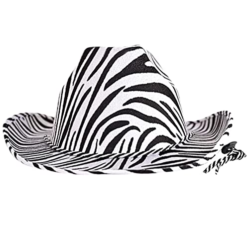 Greabuy Hut mit Tierdruck, für Damen und Herren, Western-Stil, Geburtstagsparty, Hut-Kostüm Greabuy Hut mit Tierdruck, für Damen und Herren, Western-Stil, Geburtstagsparty, Hut-Kostüm von Greabuy