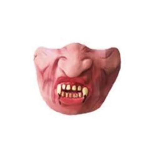 Greabuy Latex Half Face Clown Cosplay Requisiten Humorvolles Gummiband schrecklich gruselig Erwachsene Party Lustige Halloween Dekor Clown Gruseliger Clown für Erwachsene von Greabuy