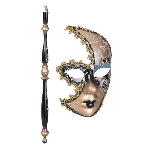 Greabuy Maskerade mit Haltestab Halloween Kostüm Venezianer Gras Karneval von Greabuy