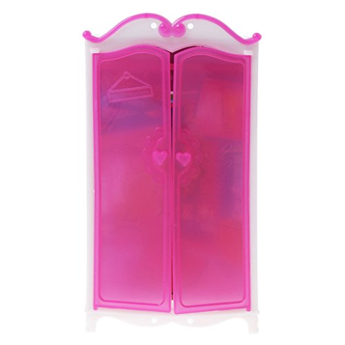 Greabuy Puppen-Miniatur-Kleiderschrank, 30 cm, Prinzessinnen-Schlafzimmermöbel, realistisches Modell für Mädchen Greabuy Puppen-Miniatur-Kleiderschrank, 30 cm, Prinzessinnen-Schlafzimmermöbel, realistisches Modell für Mädchen von Greabuy