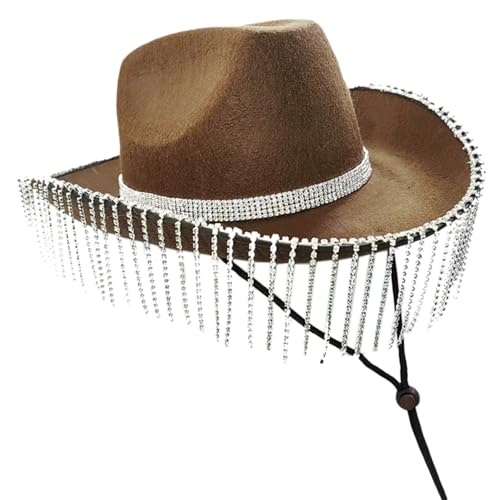 Greabuy Strass-Hut für Mädchen, Strasssteine, Fransen, Geburtstagsparty, Hut, Kostüm Greabuy Strass-Hut für Mädchen, Strasssteine, Fransen, Geburtstagsparty, Hut, Kostüm von Greabuy