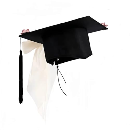 Greabuy Unisex Abschlusskappen Elegante Blume für High School und Universitätszeremonien Verstellbar Akademisch von Greabuy