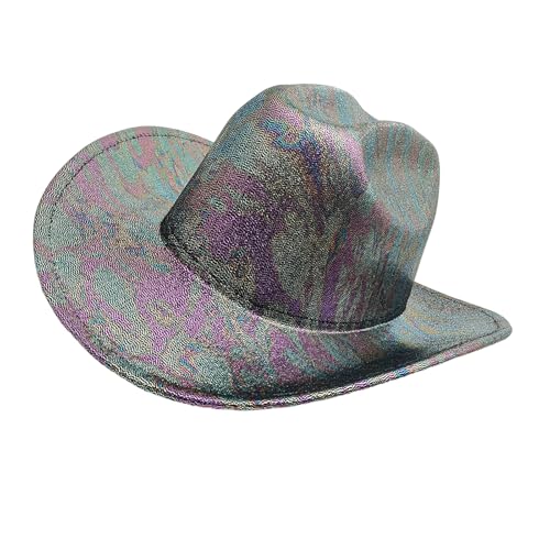 Greabuy Western PU Hut mit großen Krempen und dekorativer Retro-Textur für Kostümbegeisterte und Cosplay-Party von Greabuy