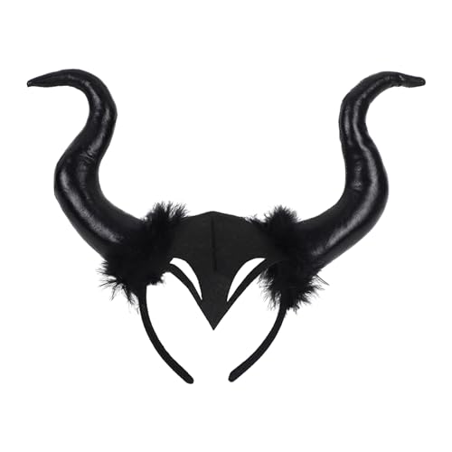Greabuy Zarte Halloween-Ochsenhorn-Haarreifen, Haarbänder, Party-Dekoration für Mädchen und Damen, Foto-Requisiten, Halloween-Haarbänder für Damen und Erwachsene Greabuy Zarte Halloween-Ochsenhorn-Haarreifen, Haarbänder, Party-Dekoration für Mädchen und Damen, Foto-Requisiten, Halloween-Haarbänder für Damen und Erwachsene von Greabuy