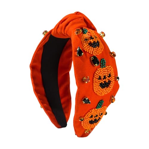 Halloween-Haarband mit Knoten, lustiges Spector-Haarband mit Kürbis, Kopfbedeckung, Kürbis, kreativ für Make-up, Halloween Halloween-Haarband mit Knoten, lustiges Spector-Haarband mit Kürbis, Kopfbedeckung, Kürbis, kreativ für Make-up, Halloween von Greabuy