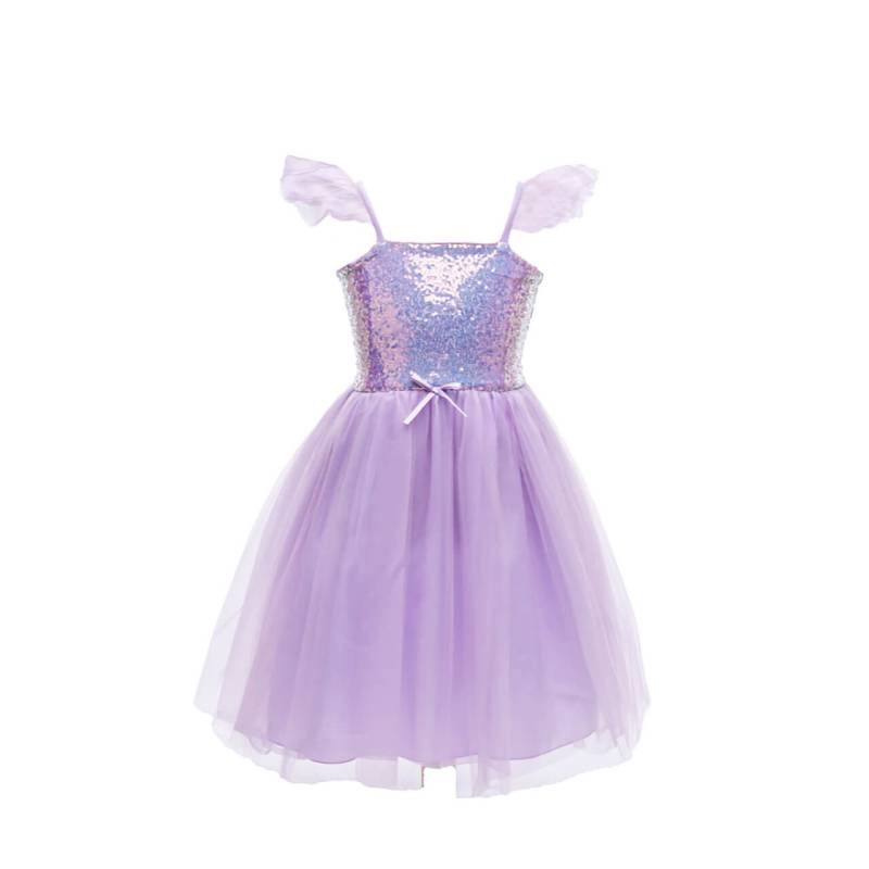 Glitzerndes Pailletten-Prinzessinnenkleid in lila, für 7-8 Jahre von Great Pretenders