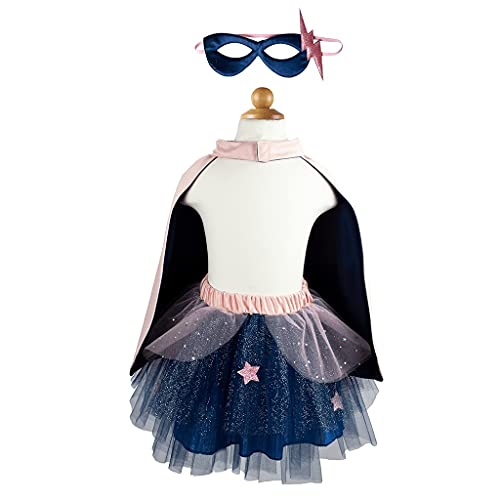 Great Pretenders 67887 Superhelden-Set, Tutu/Cape/Masque, Rose/Bleu, Größe US 7-8 Mützen, Masken und Partyzubehör, bunt von Great Pretenders