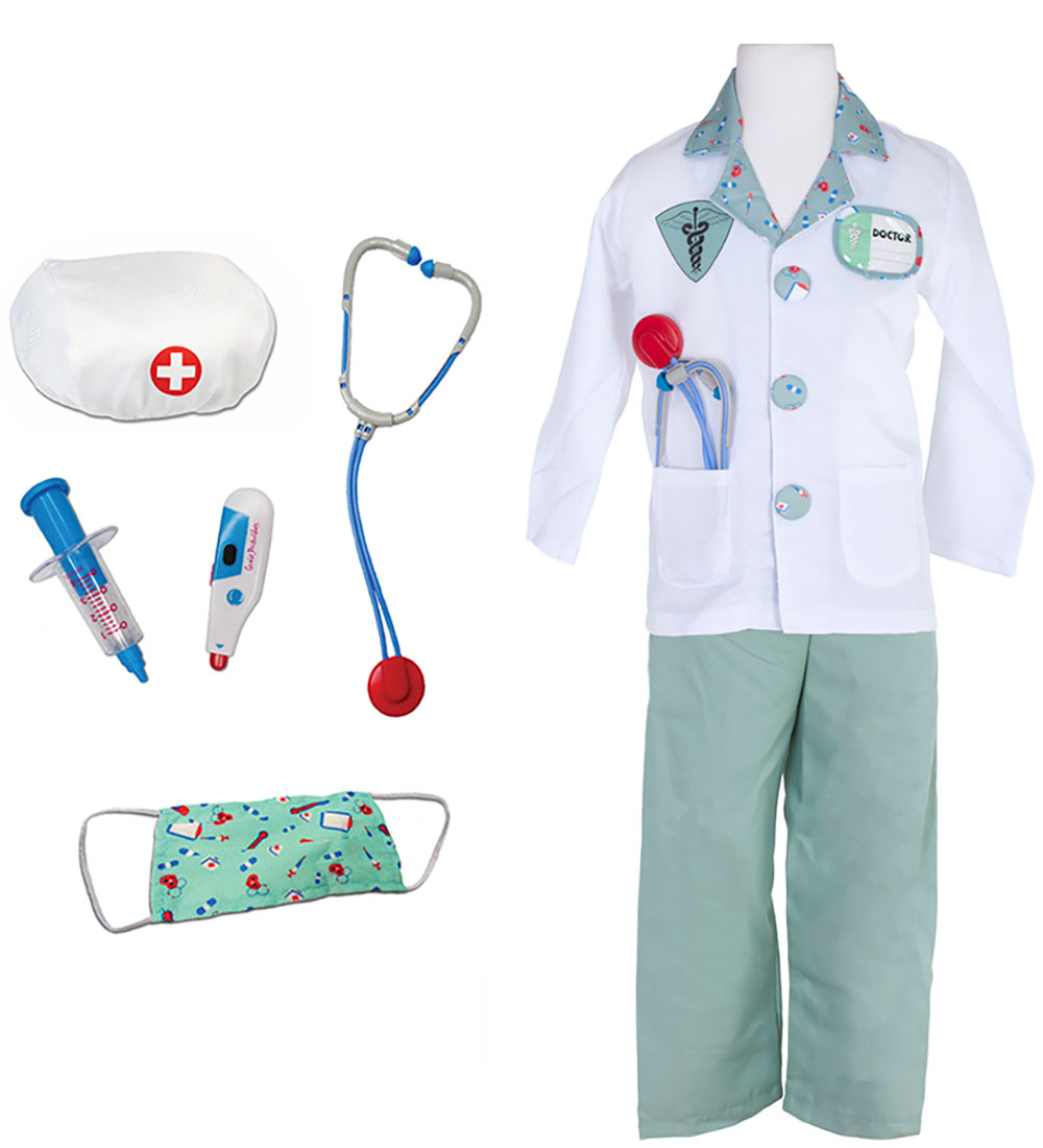 Great Pretenders Kostüm - Doktor - Grün/Weiß - Great Pretenders - 3-4 Jahre (98-104) - Kostüme von Great Pretenders