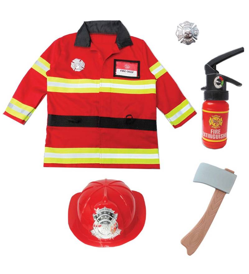 Great Pretenders Kostüm - Feuerwehrmann - Rot - Great Pretenders - 3-4 Jahre (98-104) - Kostüme von Great Pretenders