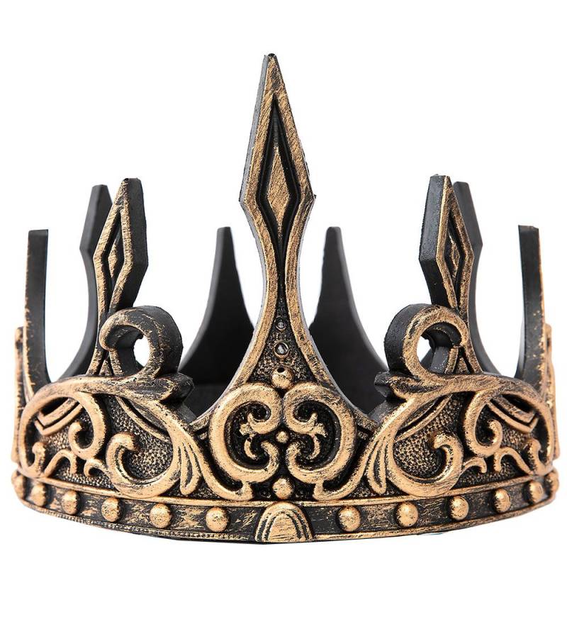 Great Pretenders Kostüm - Krone - Gold/Schwarz - Great Pretenders - One Size - Kostüme von Great Pretenders