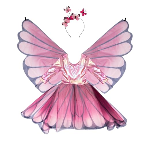 Great Pretenders Schmetterlingskleid mit Flügeln, Rosa, Größe 3-4, Schmetterlingskleid für Kinder Great Pretenders Schmetterlingskleid mit Flügeln, Rosa, Größe 3-4, Schmetterlingskleid für Kinder von Great Pretenders