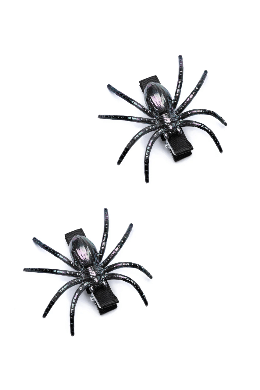 Halloween Kinder-Haarspangen – Schwarze Spinnen im Doppelpack Halloween Kinder-Haarspangen – Schwarze Spinnen im Doppelpack von Great Pretenders