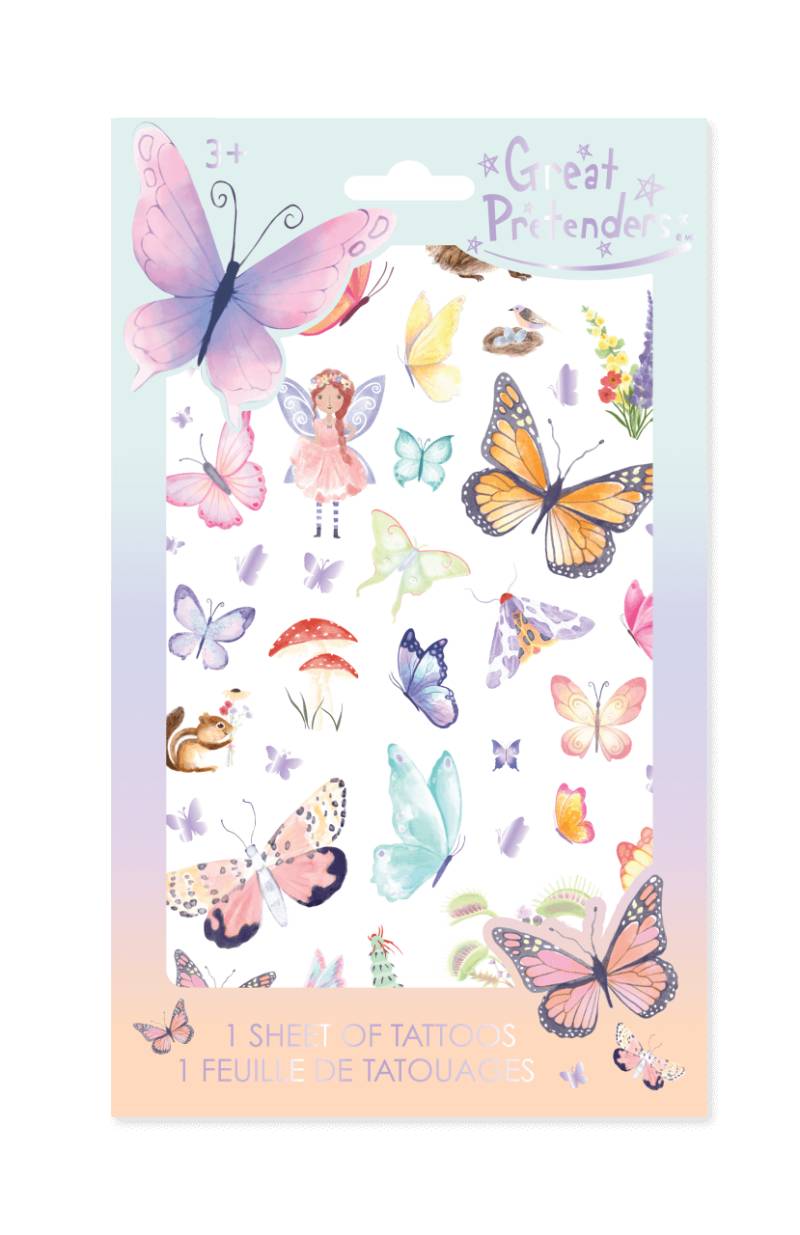 Kinder-Tattoos, 1 Bogen mit verschiedenen Motiven von Great Pretenders