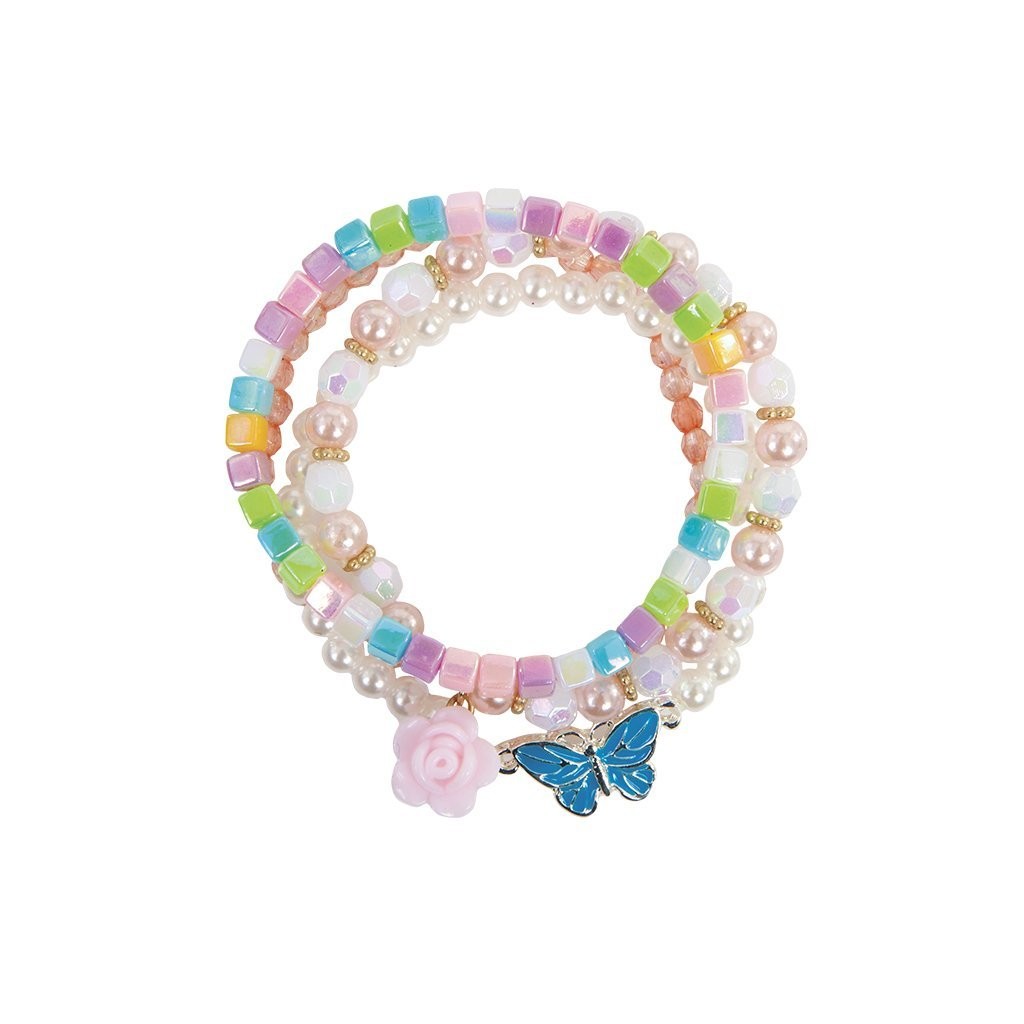 Pearly Butterfly Armband, 4er Set - Kinderschmuck Pearly Butterfly Armband, 4er Set - Kinderschmuck von Great Pretenders