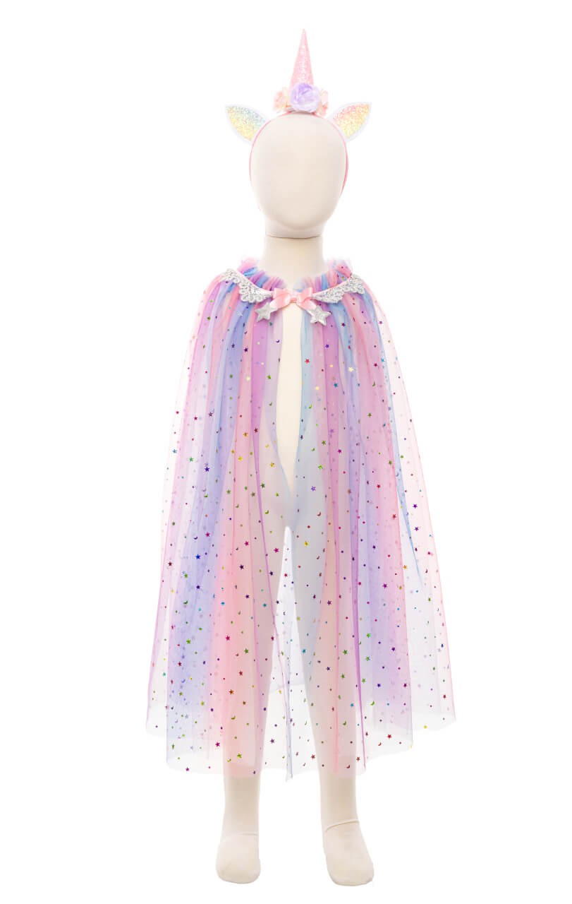 Regenbogen-Einhorn-Cape mit Stirnband – für Kinder von 4-6 Regenbogen-Einhorn-Cape mit Stirnband – für Kinder von 4-6 von Great Pretenders