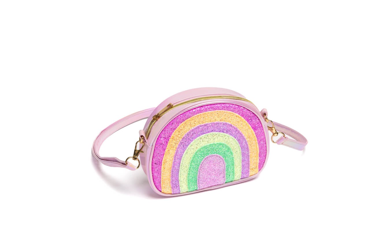Rosa Kinder-Umhängetasche mit glitzerndem Regenbogendesign – ab 3 Jahren Rosa Kinder-Umhängetasche mit glitzerndem Regenbogendesign – ab 3 Jahren von Great Pretenders