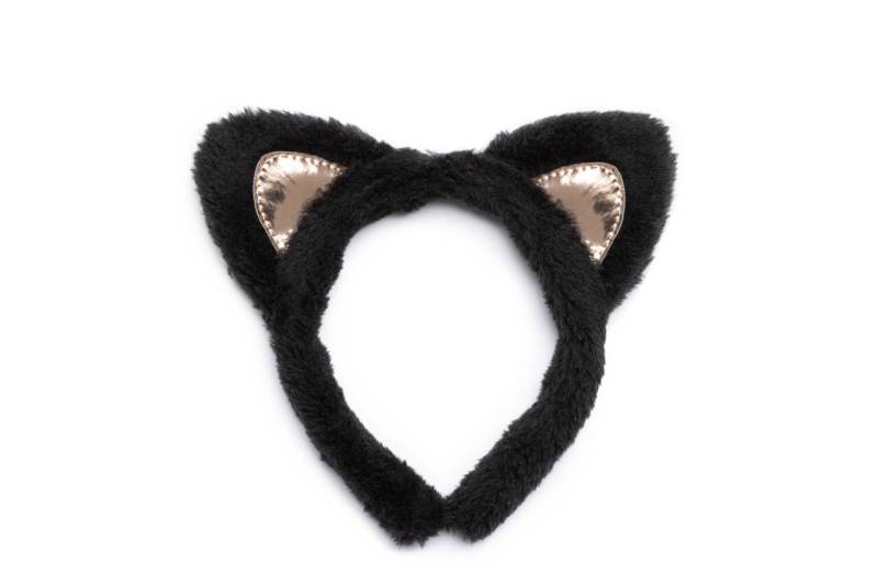 Schwarzes Katzenkleid mit Haarreif für Kinder, 5-6 Jahre von Great Pretenders